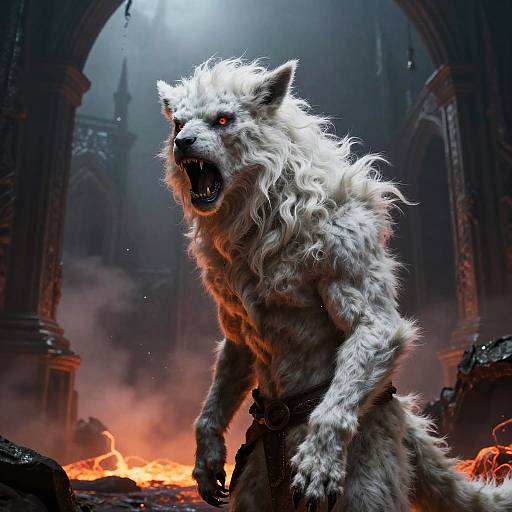 Feral Cleric Beast in Gothic Ruins