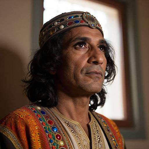 Impressionistic Portrait of Resilient Man