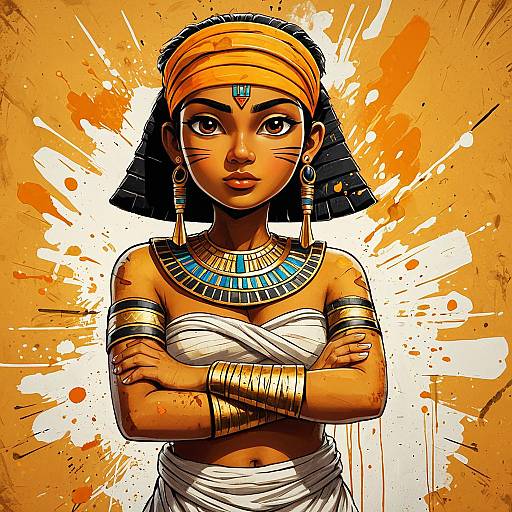 Cartoon Egyptian Mummy Girl Design