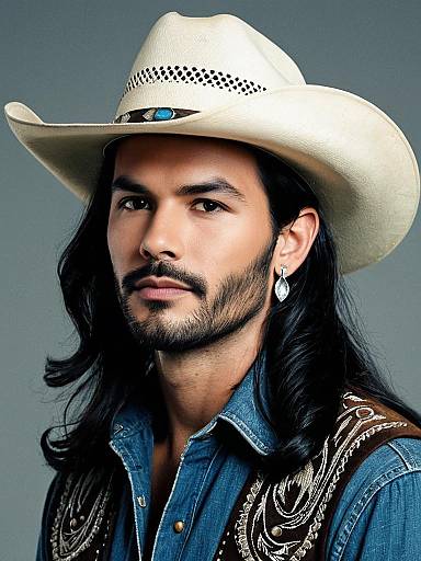 Realistic Country Music Singer Portrait