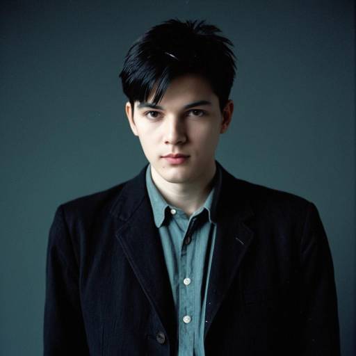 Young Man in 1980s British Post-Punk Fashion