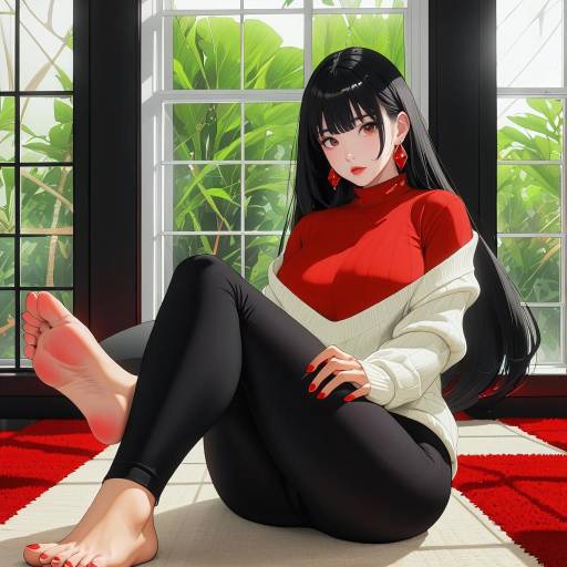 Scarlet Nexus Girl with Foot Focus
