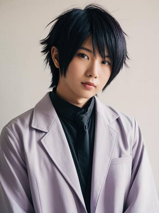 Man in Shuichi Kitaoka Cosplay Costume