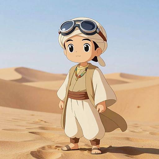 Anime Desert Nomad Illustration