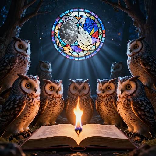 Moonlit Parliament of Owls