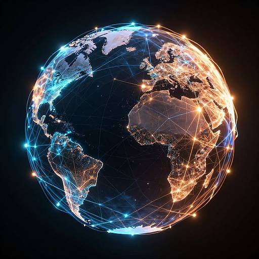 Glowing Global Connectivity Network