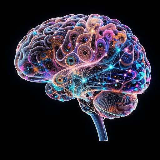 AI Brain Evolving into Fractal Art