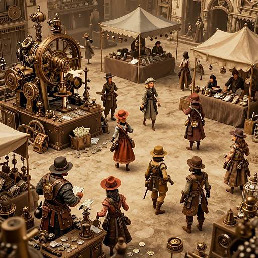 Steampunk Casholot Market Square