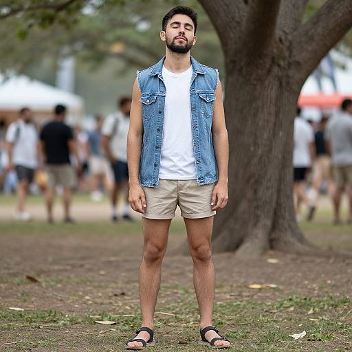 Realistic Male Costume Festival Portrait