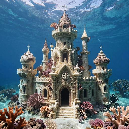 Surreal Underwater Coral Castle
