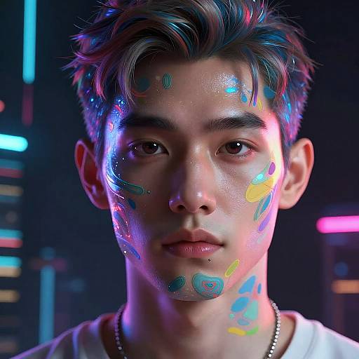 Futuristic Cyberpunk AI Portrait