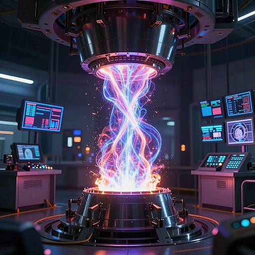 Futuristic Warpfusion Reactor Scene