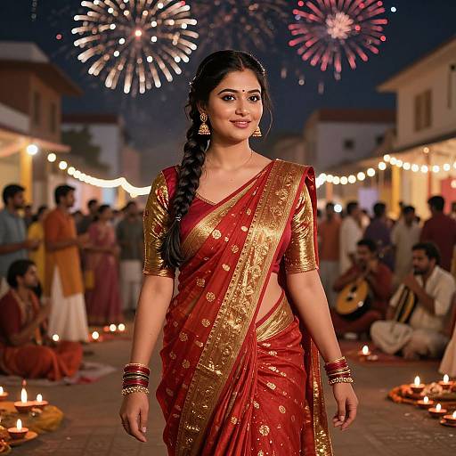 Beautiful Indian Woman at Festival
