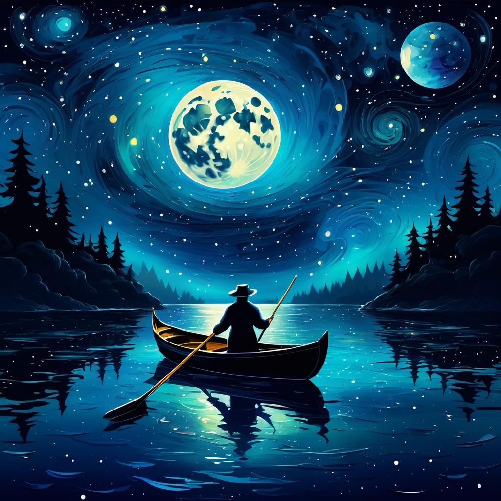 Surreal Night Voyage with Cosmic Artist