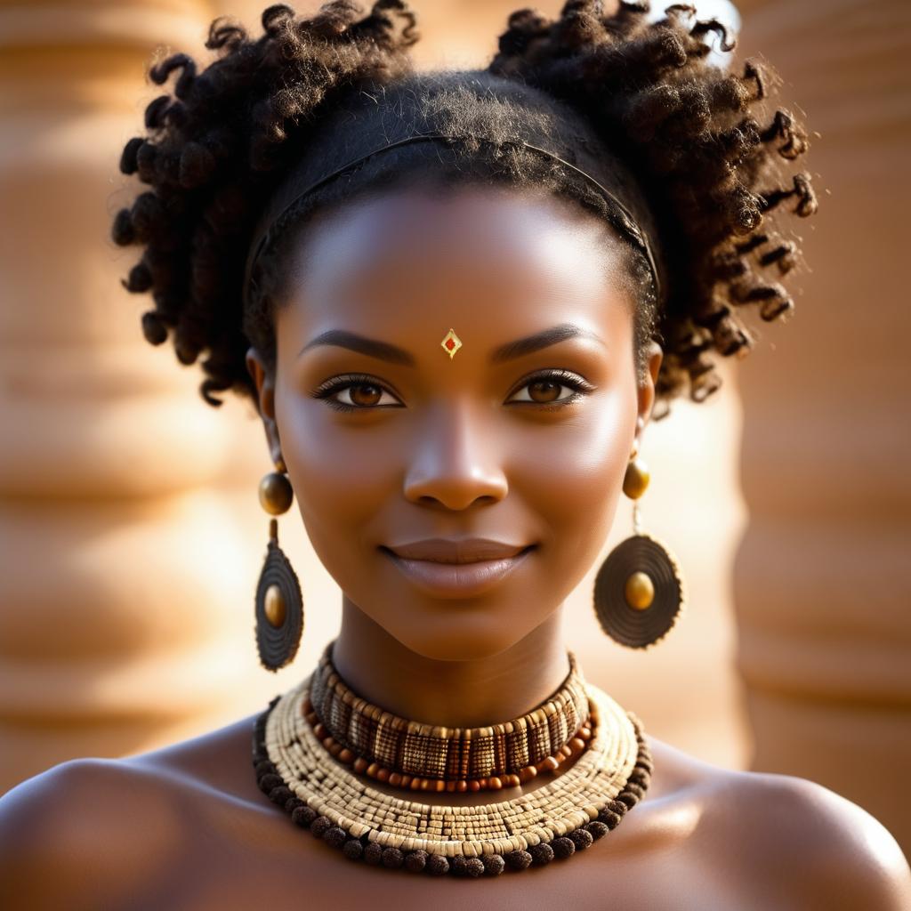 Powerful Portrait of Graceful African Woman