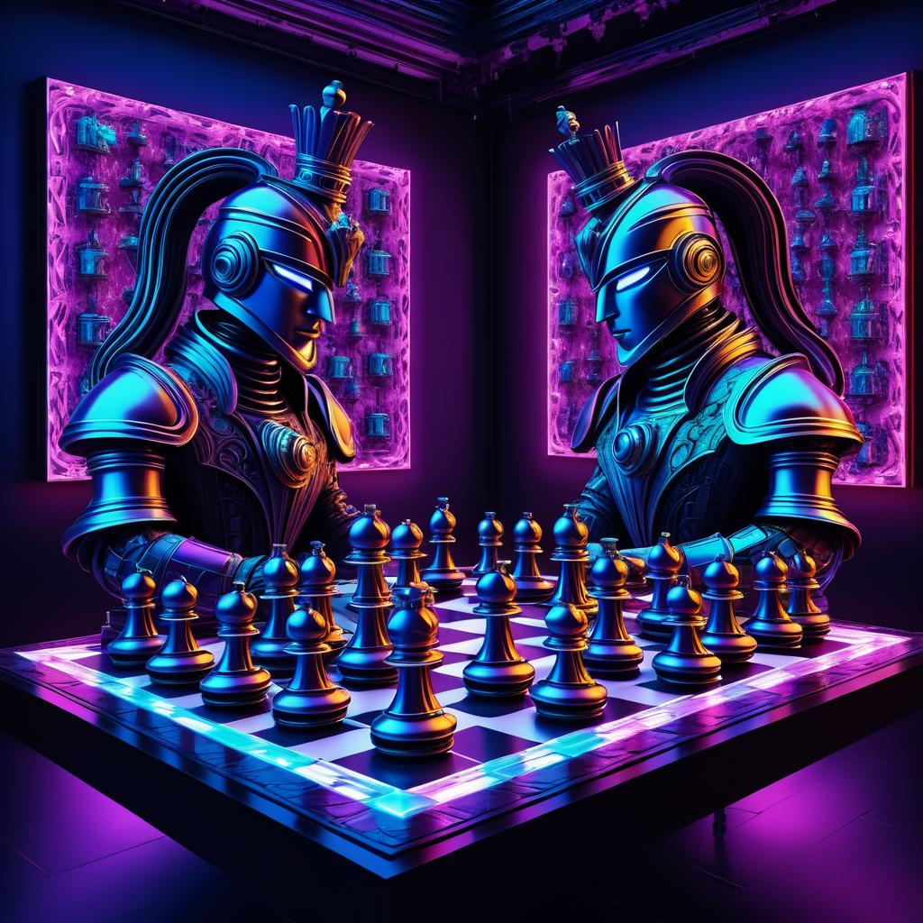 Hyper-Realistic Impasto Robot Chess Game