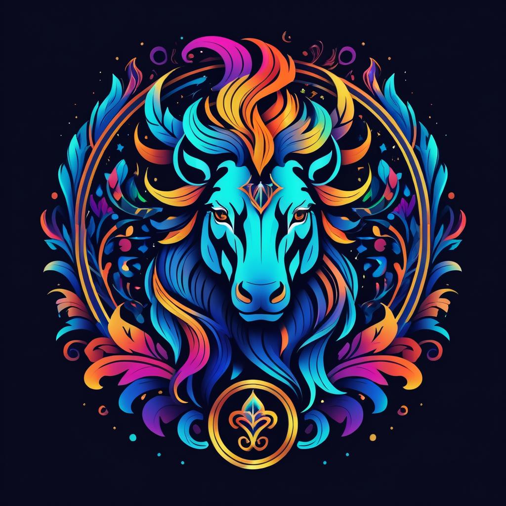 Vibrant Centaur Tattoo Logo Design