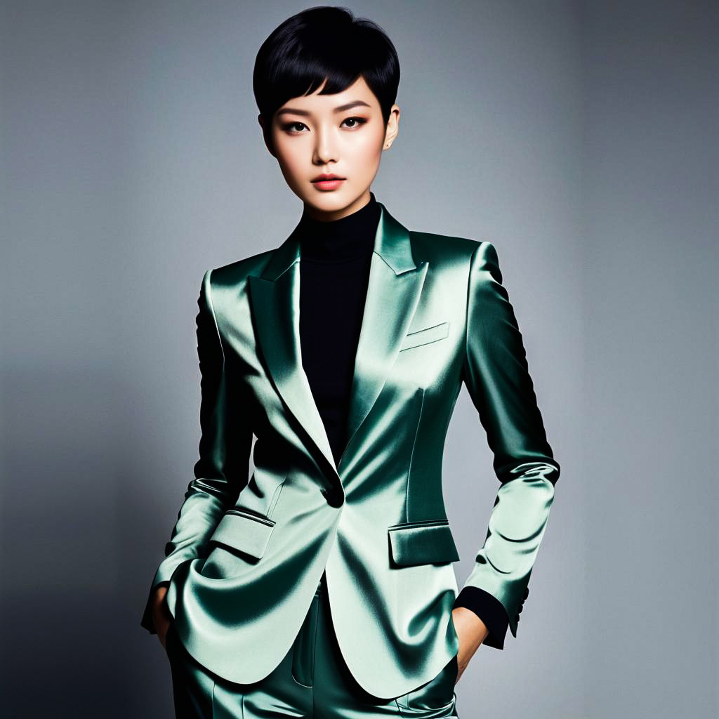 Chic East Asian Fashion Portrait