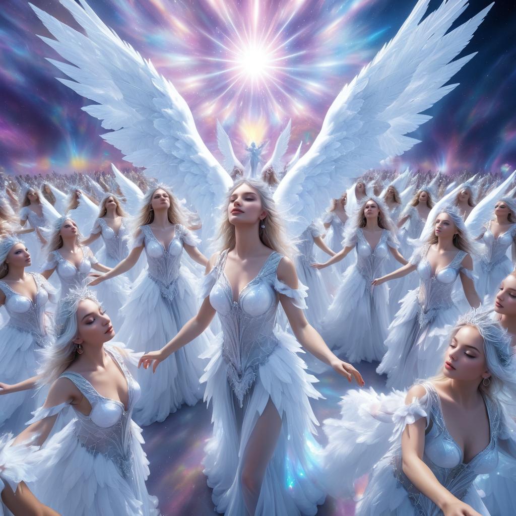 Ethereal Angels at a Celestial Rave