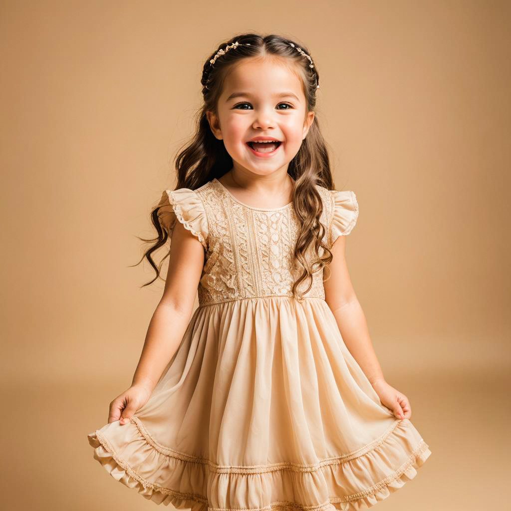 Playful Photo Shoot of Giggling Girl