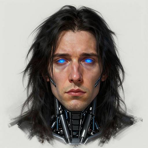 Biomechanical Transhuman God Portrait