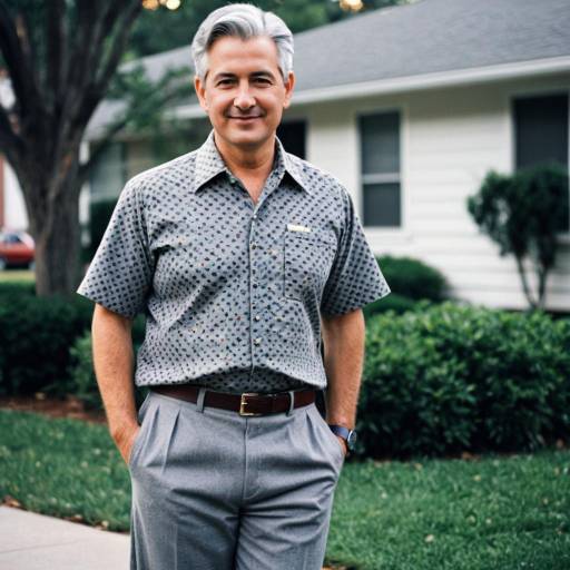Man in Vintage Casual Outfit Outdoors