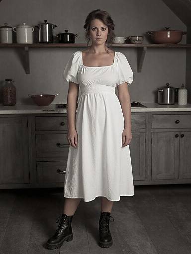 Toned Woman in Rustic Farmhouse Style