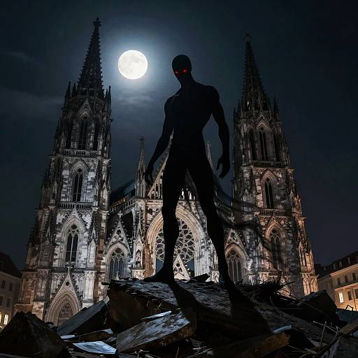 Shadow Entity on Gothic Cathedral