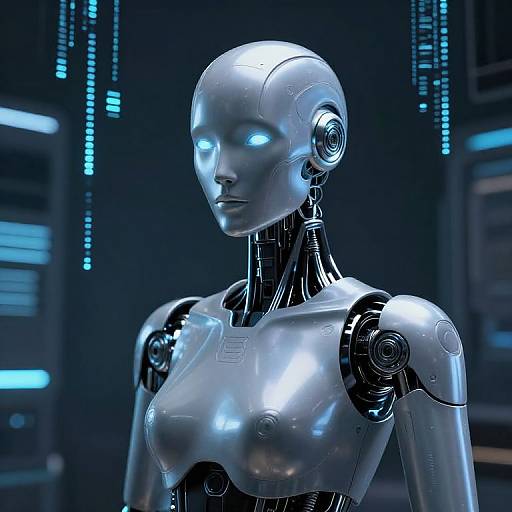 Minimalist Ironsleek Android Portrait