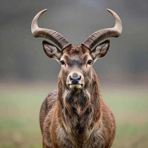 Boy with Horns in Brown Coat