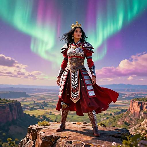 Regal Chivasina Overlooking Magical Landscape