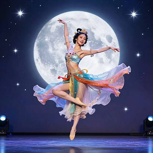 Celestial Goddess Dancer in Motion