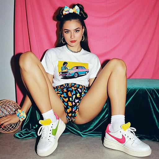 Retro 80s Party Outfit Portrait