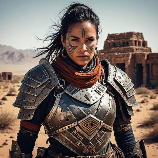 Nomadic Desert Warrior in Tribal Armor