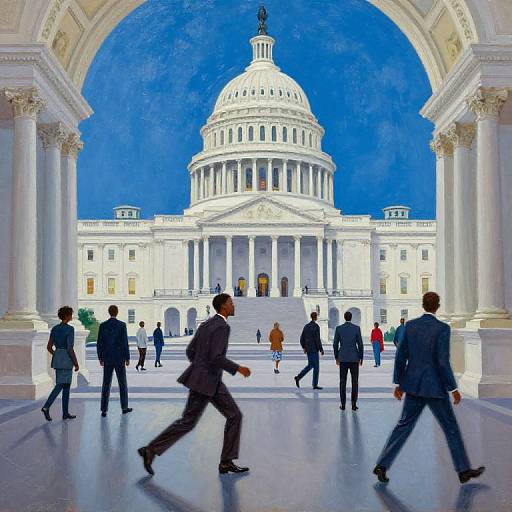 Ernie Barnes Style Congress Scene
