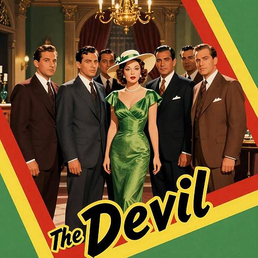 Colorful Vintage Poster John Gilbert The Devil