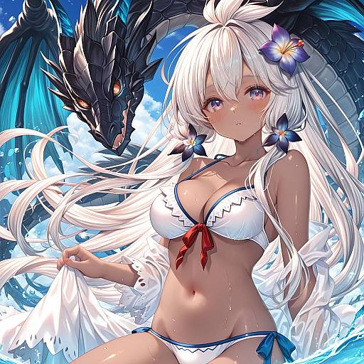 Illustration of Zooey (granblue fantasy), granblue fantasy in the style of Mitsumomo mamu