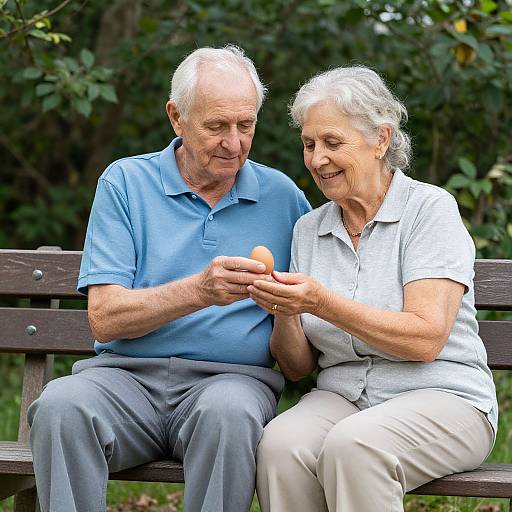 Elderly Couple Relaxing Outdoors