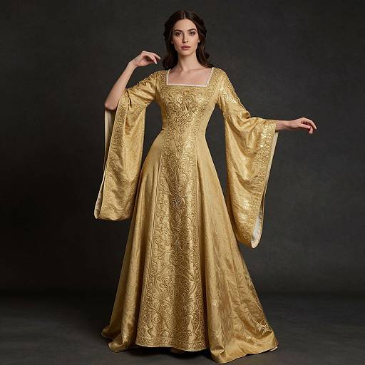 Elegant Fairy Gown with Medieval Flair