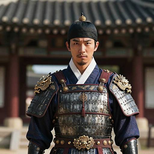 Korean Warrior in Ancient Palace