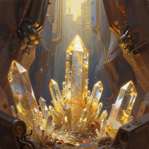 Futuristic Nano Crystal Canyon