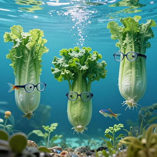 Underwater Levitating Vegetable Gardens