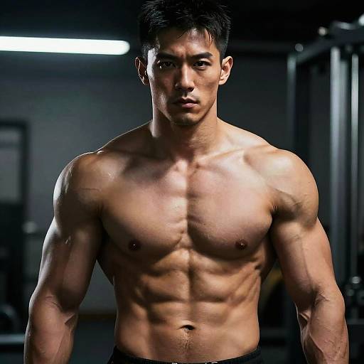 Hyper-Realistic Ultra-Ripped Male Portrait