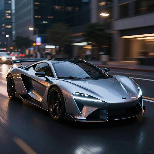 Futuristic Neon Sleek Sports Car