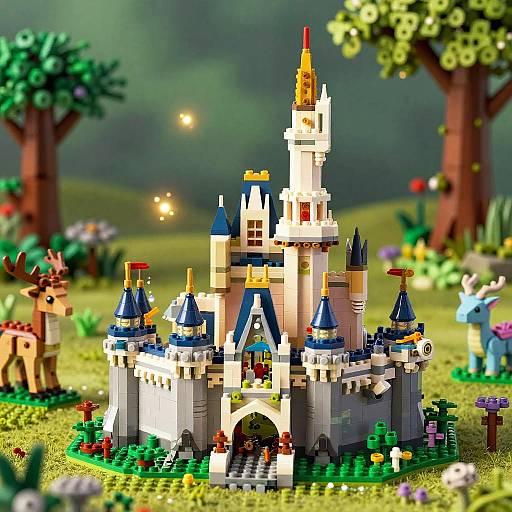 Lego Fantasy Castle with Mythical Creatures