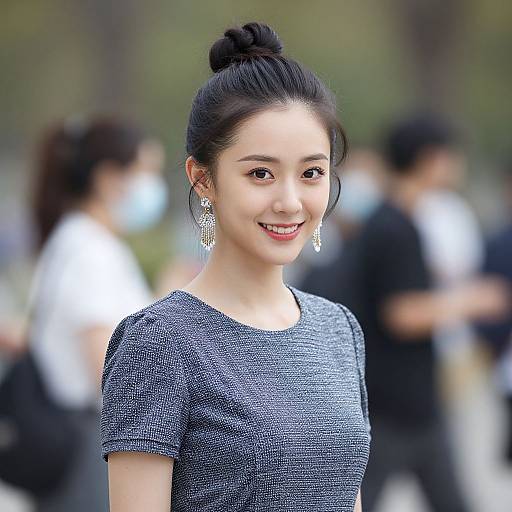 Realistic Portrait of Woman at Welcome Party