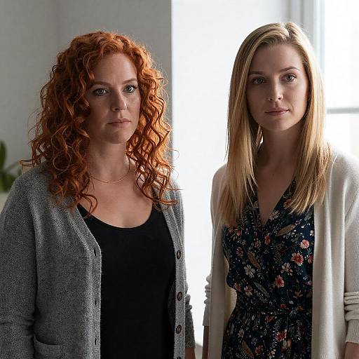 Bright Indoor Portrait of Two Women