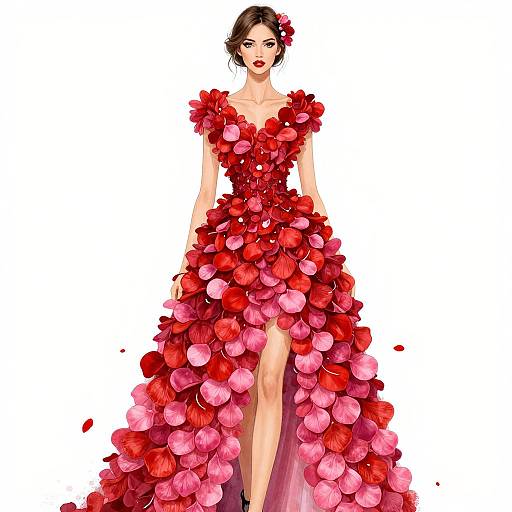 Vibrant Floral Fashion Illustration
