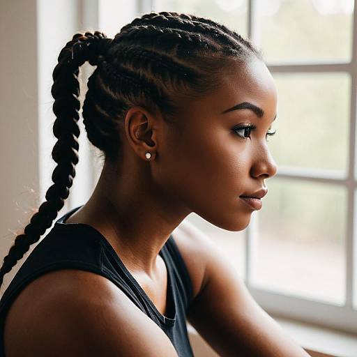 Soft-Focus Portrait of Fit Black Woman