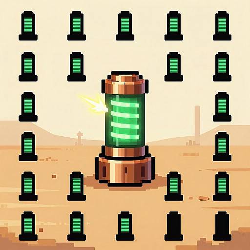 Compact Coilgun Beacon Pixel Art